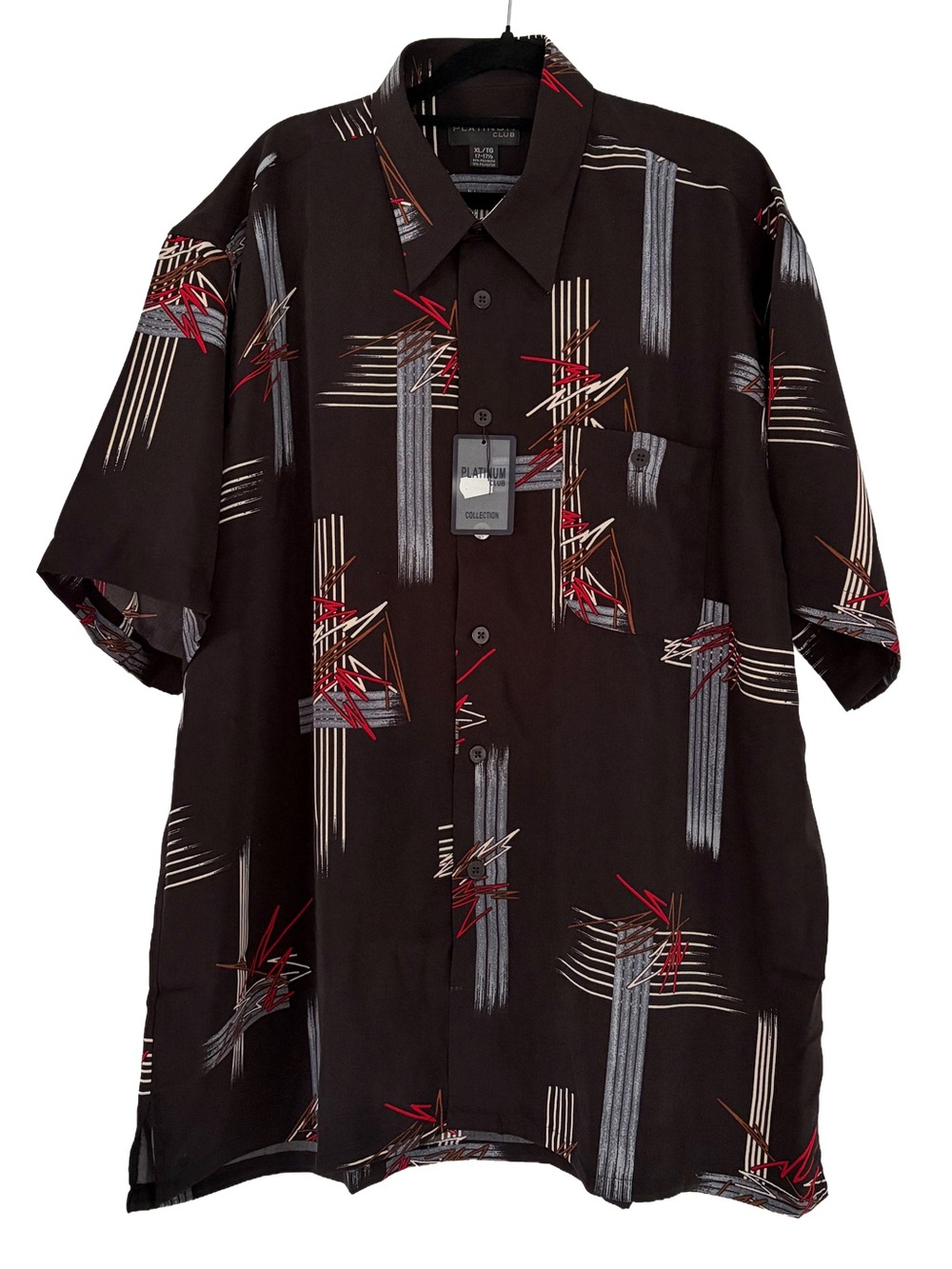 VTG Platinum Club Deadstock 90s/Y2K Abstract Graphic Button Down Shirt XL